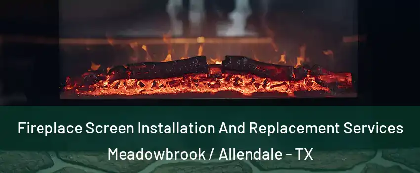 Fireplace Screen Installation And Replacement Services Meadowbrook / Allendale - TX