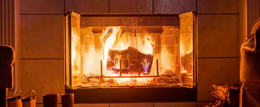 Mendota Hearth Landscape Fireplace Installation in Addicks Park Ten, Texas
