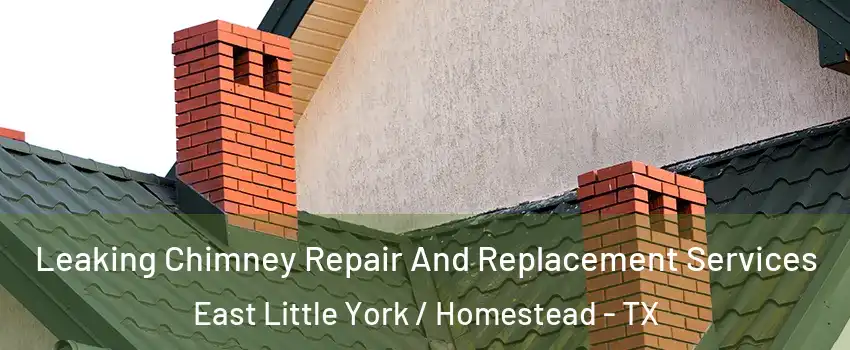Leaking Chimney Repair And Replacement Services East Little York / Homestead - TX