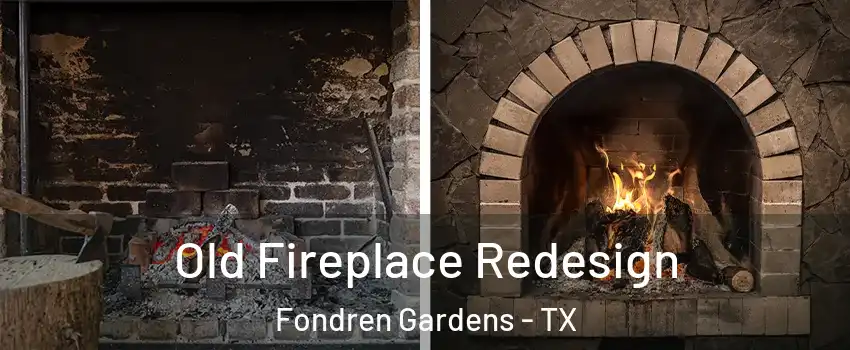Old Fireplace Redesign Fondren Gardens - TX